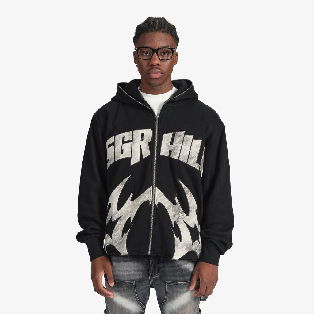 Sugarhill Katana Raw Hem Zip Hoodie