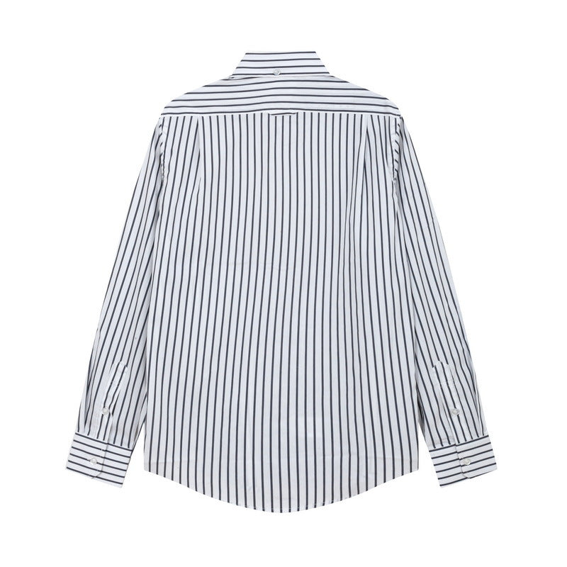 Classic Four-Bar Black & White Striped Patchwork Shirt - Premium Designer | Thom Browne