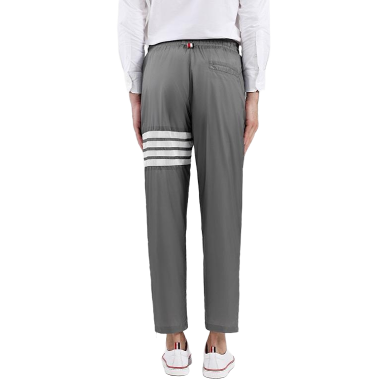 Thom Browne Style Side zip track pants with Signature Four-Bar Detail