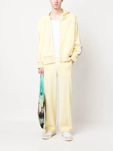 Palm Angels stripe-detail zip-up hoodie