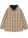 Burberry reversible check nylon hooded jacket