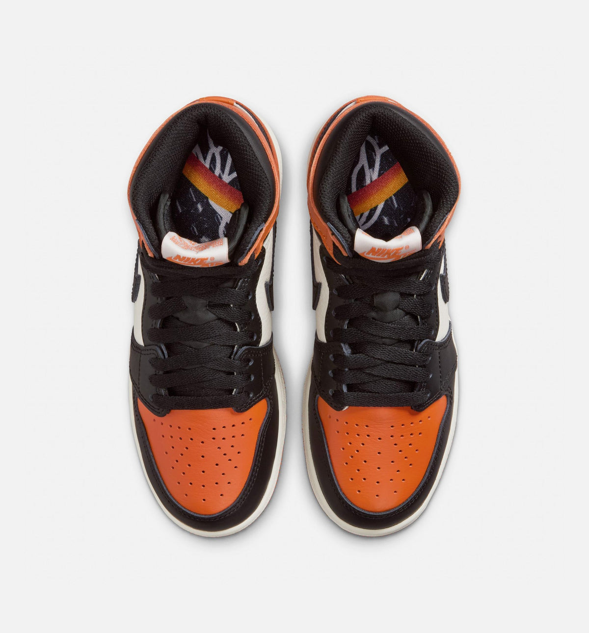 Air Jordan 1 Retro High OG Shattered Backboard Big Kids' Sneakers - Black / Sail / Starfish