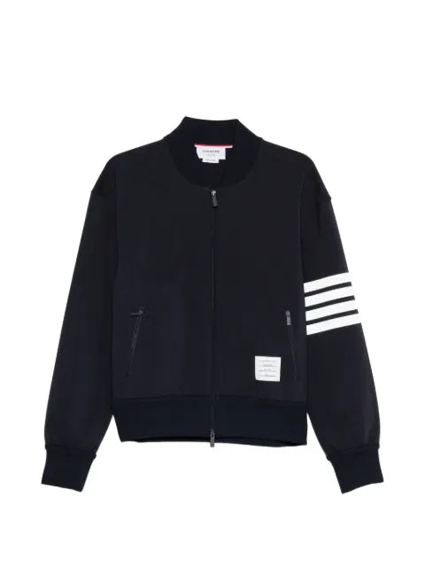 Thom Browne reflective 4-bar bomber jacker