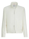 Brunello Cucinelli stand-collar hopsack jacket