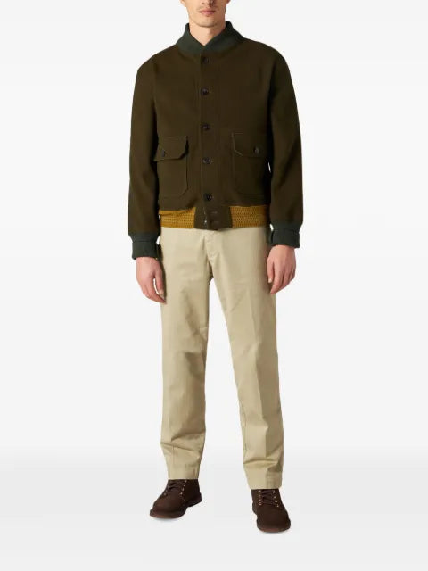 Fortela button bomber jacket