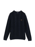 Fred Perry cable knit crew neck sweater