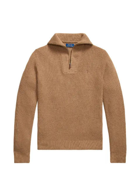 Polo Ralph Lauren waffle-knit quarter-zip sweater