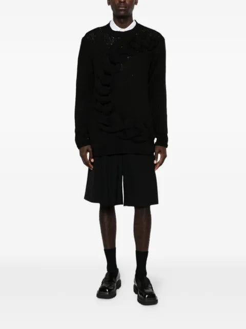 Comme des Garçons Homme Plus cable-knit crew-neck sweater