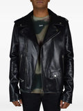 Philipp Plein zip leather biker jacket