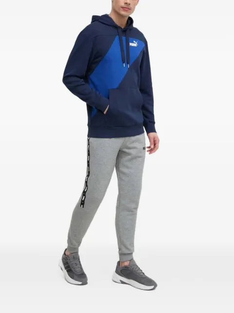 PUMA Power logo-print colour-block hoodie
