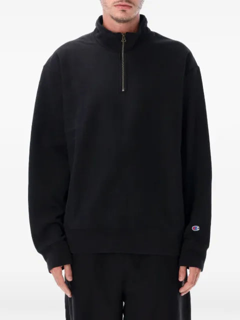 Champion quarter-zip logo-patch sweater
