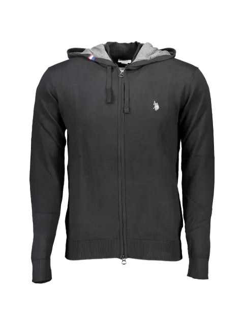 U.S. POLO ASSN. logo-embroidered zip-fastening hoodie