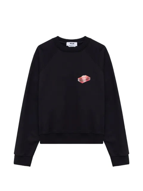 MSGM graphic-print raglan-sleeve sweater
