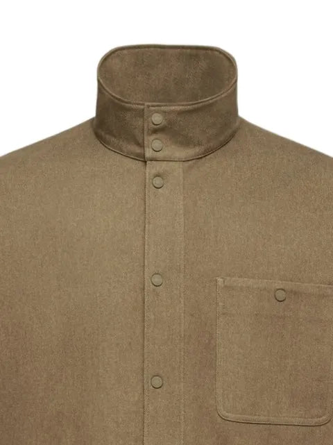 Moncler leather logo cotton jacket