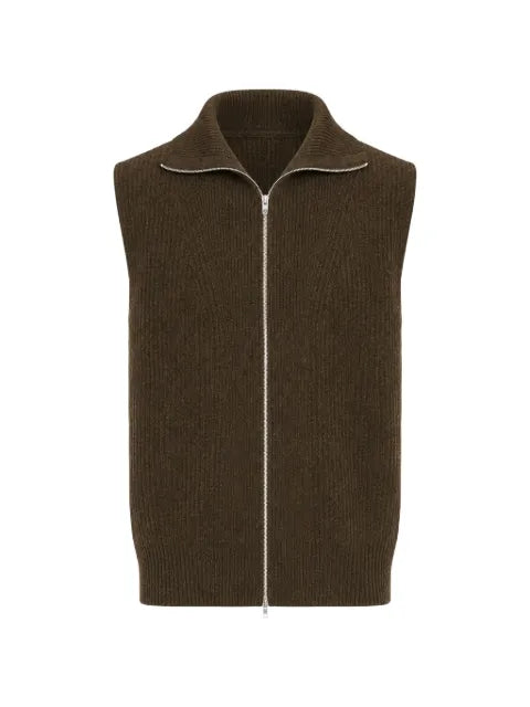 Jil Sander wool zip-up vest