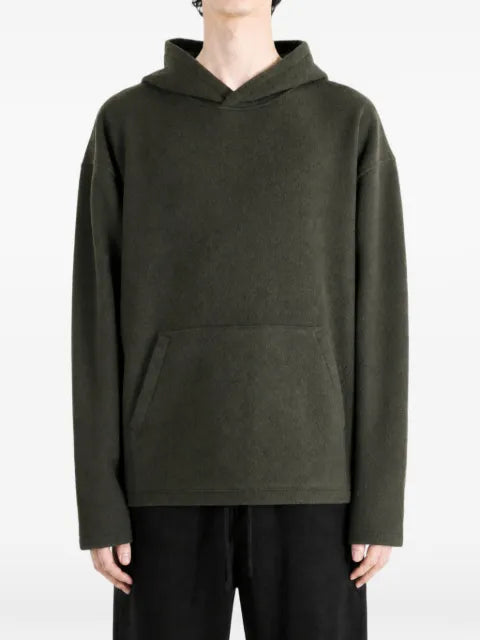 Rier fleece pouch-pocket hoodie
