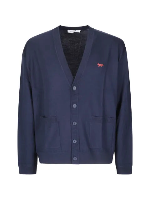 Maison Kitsuné Red Profile Fox cardigan