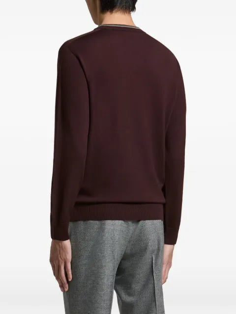 Peserico contrast-trim sweater