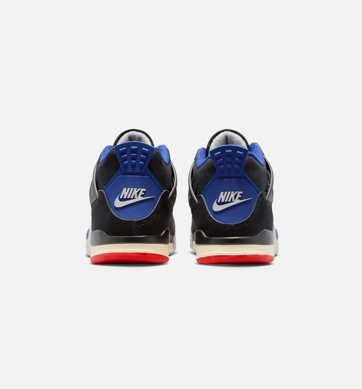 Air Jordan 4 Retro Rare Air Preschool Shoes - Black Fire Red Deep Royal Blue