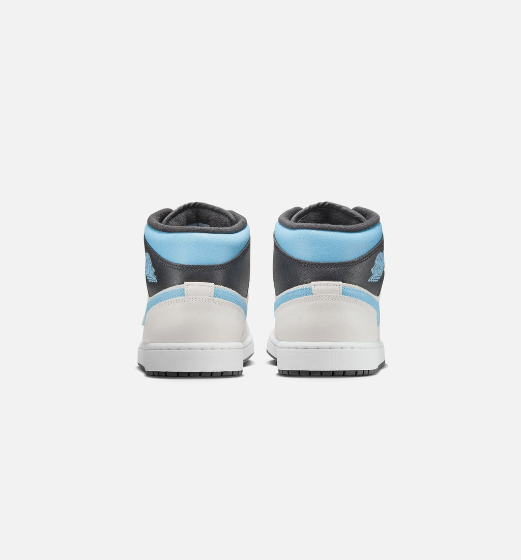 Air Jordan 1 Mid SE Men's Lifestyle Shoes - Summit White Blue Chill Black