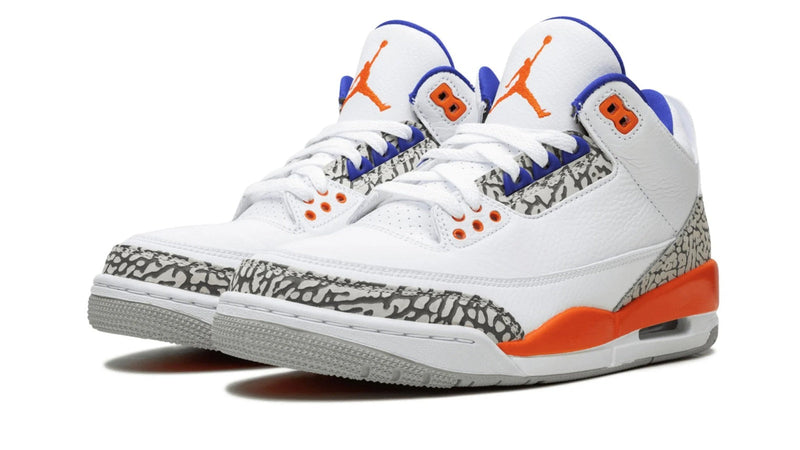 Air Jordan 3 Retro 'Knicks' – New York Inspired Sneaker in Royal Blue & Vivid Orange