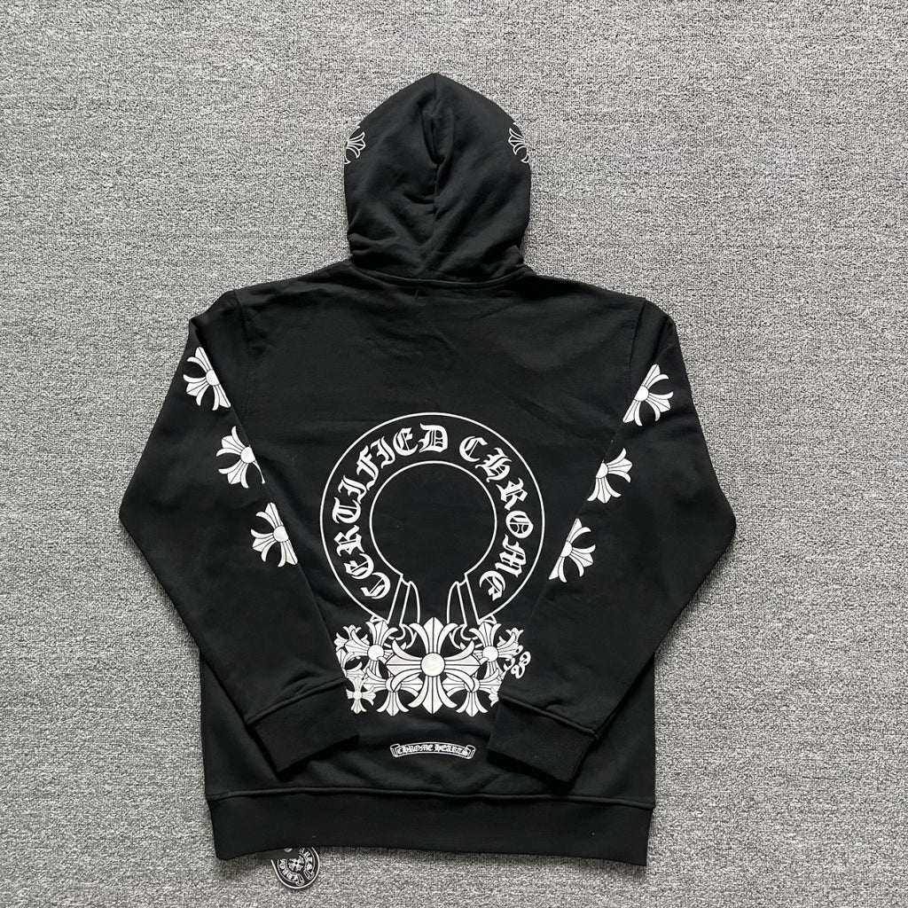 Chrome Hearts Multi‑Cross Graphic Oversized Hoodie Streetwear Unisex