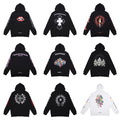Chrome Hearts Multi‑Cross Graphic Oversized Hoodie Streetwear Unisex