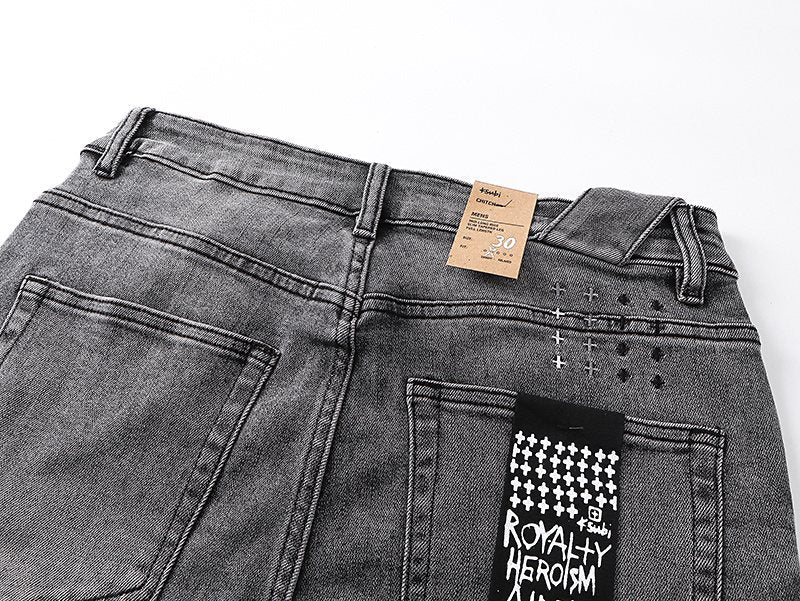 Ksubi Royalty Heroism Gray Wash Slim Jeans