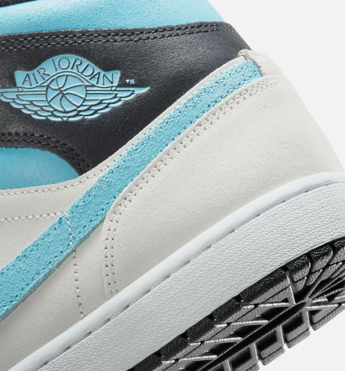 Air Jordan 1 Mid SE Men's Lifestyle Shoes - Summit White Blue Chill Black