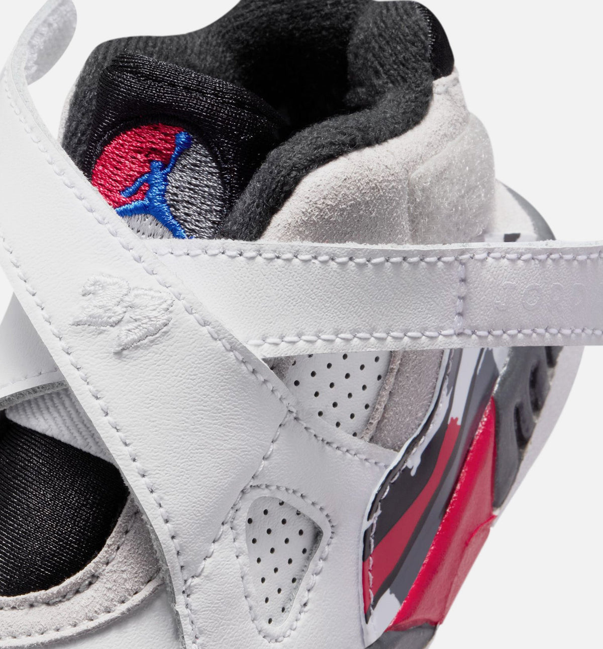 Air Jordan 8 Retro Infant/Toddler Lifestyle Shoe - White/Black/True Red