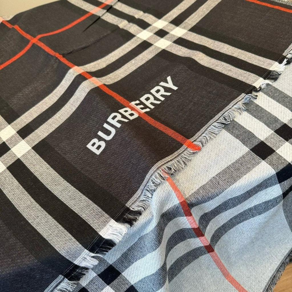 Burberry Plaid Fringe Scarf